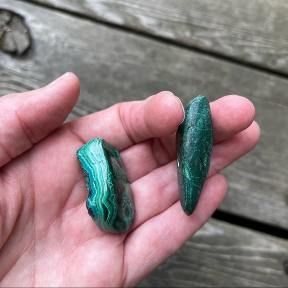 Malachite Chrysocolla 2 Piece Set - Picture 10 of 11